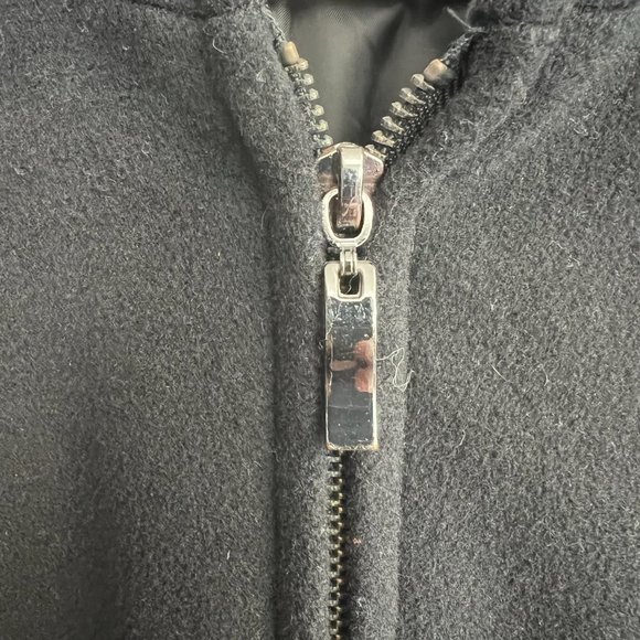 Macy's JM Collection Solid Black Wool Hooded Coat 22W - Picture 4 of 9